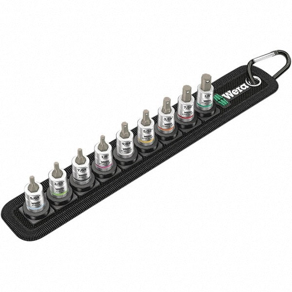 WERA Wera 05003884001 1/4 in Drive Hex Bit Socket Set 9 Pc
