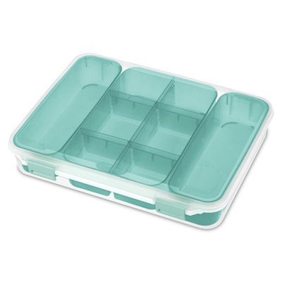 STERILITE Sterilite 14028606 Divided Storage Case Clear Base