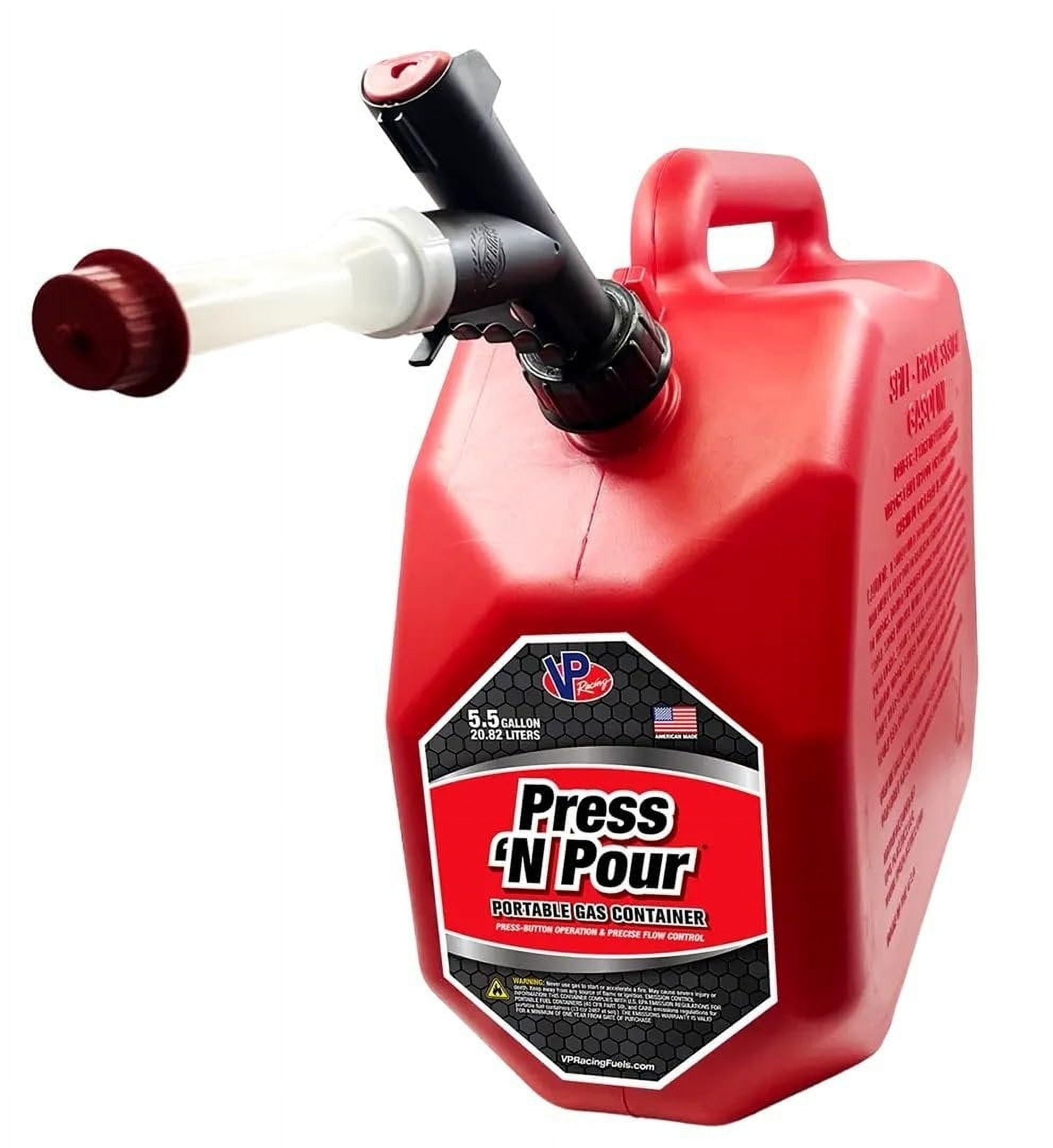 VP RACING FUELS Vp Racing Fuels 3839 Press 'N Pour Gas Can 5.5 Gallon