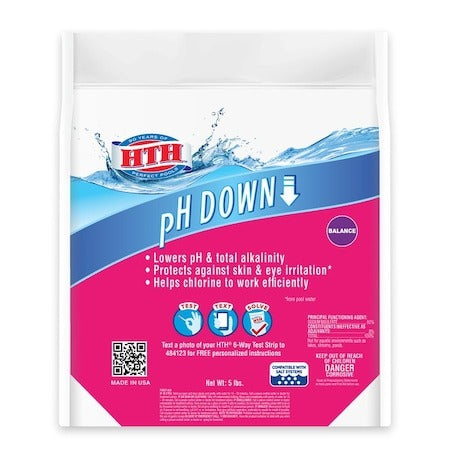 HTH Hth 67057 pH Down Granules 5 lb Pack of 4
