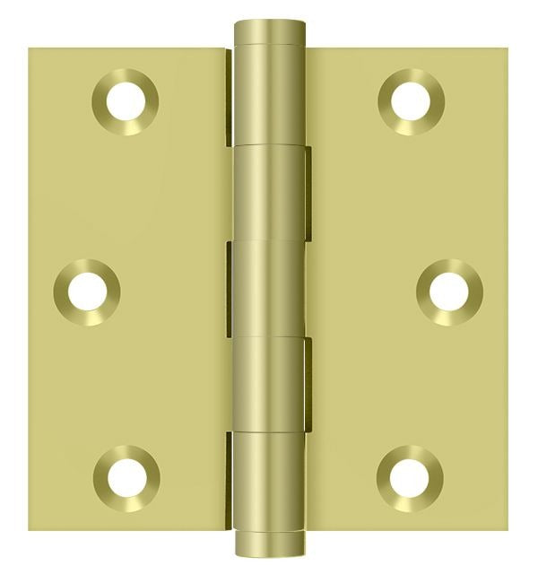 DELTANA Deltana DSB33 Square Door Hinge 3x3 Bright Brass