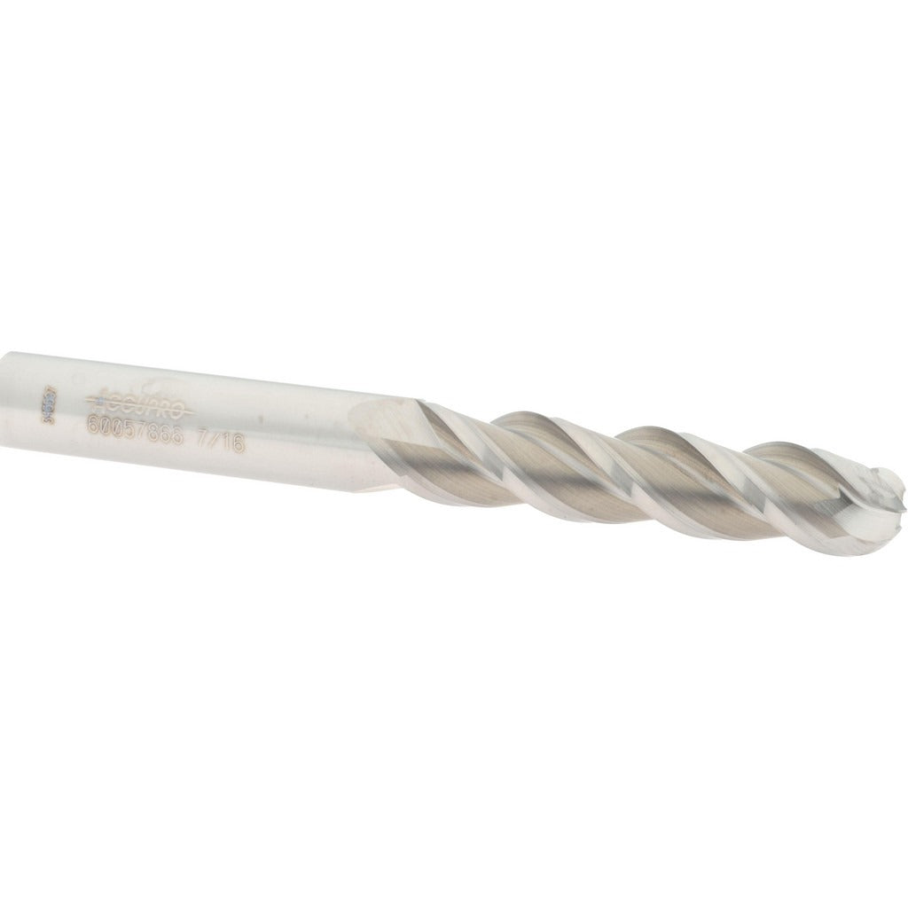ACCUPRO Accupro 12184445 Ball End Mill 0.4375 in 3 Flute Carbide