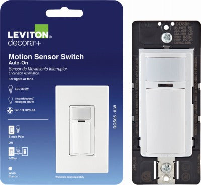 LEVITON Leviton R02-DOS05-1LW Motion Sensor Switch 5A White