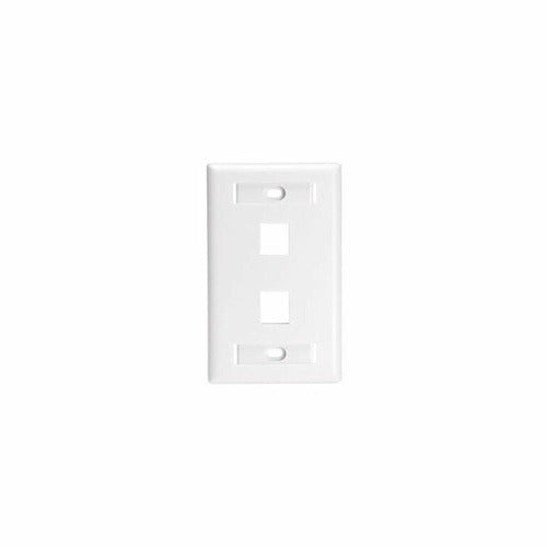 LEVITON Leviton Telcom 42080-2WL 2-port Quickport Wallplate