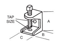 Steel Electric Products 621 1 Inch Zinc Plated Malleable Iron Threaded Rigid Conduit Beam Clamp