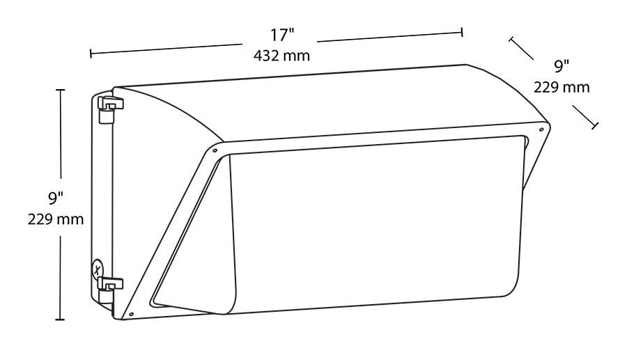 RAB LIGHTING Rab Lighting WP3LED75L-750U WP3 LED Wallpack 51 W (Wallpack) WP3LED75L-750U