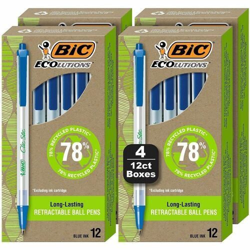 BIC Bic BICCSEM48BE Ballpoint Pen Blue Medium Pack of 48