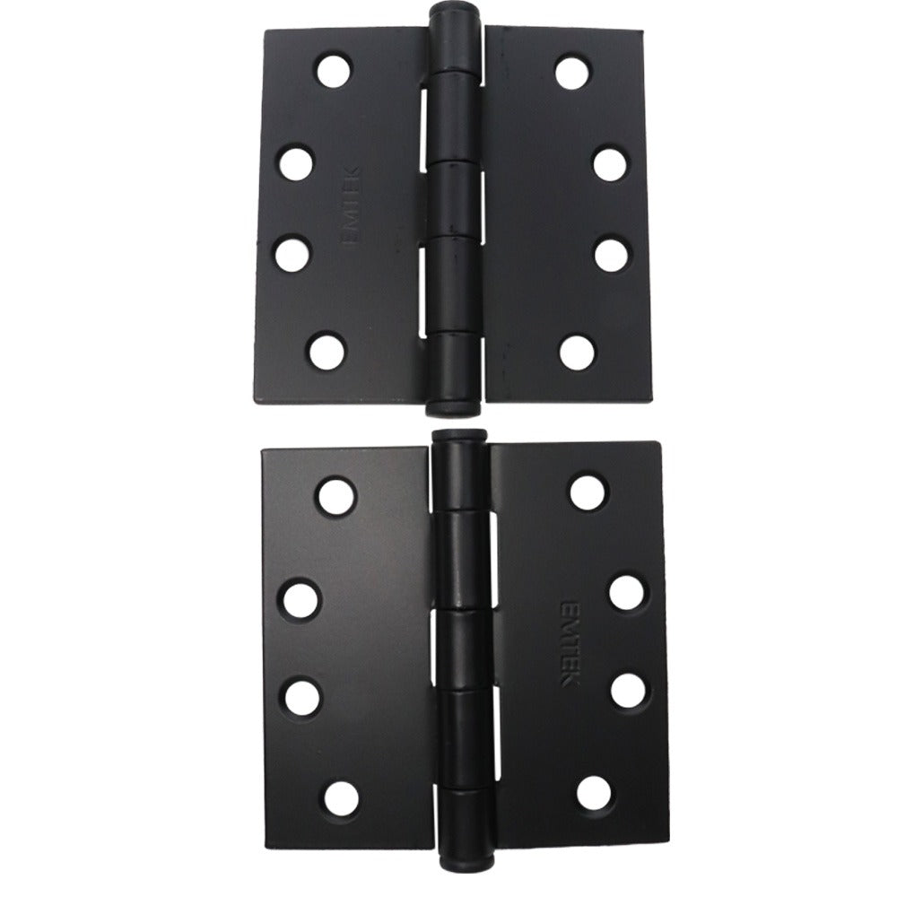 EMTEK Emtek 92014US19 Square Steel Heavy Duty Hinge Pair Flat Black