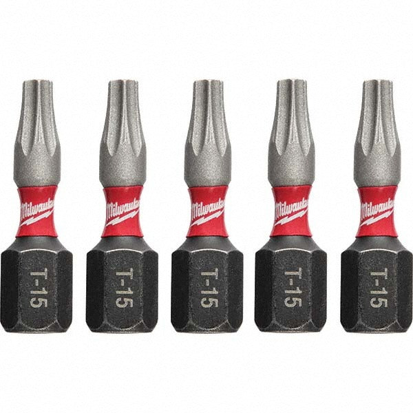 MILWAUKEE Milwaukee Tool 48-32-4628 T15 Torx Bit 1/4 in Hex 5 Pack