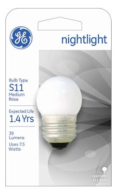 GE G E Lighting 41267 Night Light Bulb 7.5W 120V Medium Base