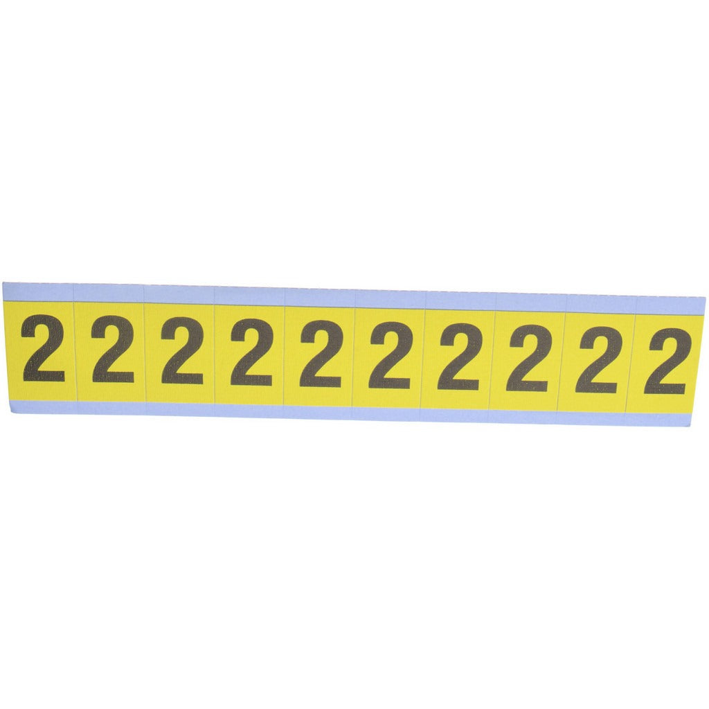STRANCO Stranco SB4-2 Number Label 2 Inch Yellow Vinyl