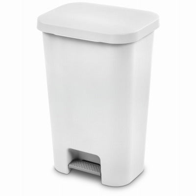 STERILITE Sterilite 10968004 Step-on Wastebasket 11 Gallon White
