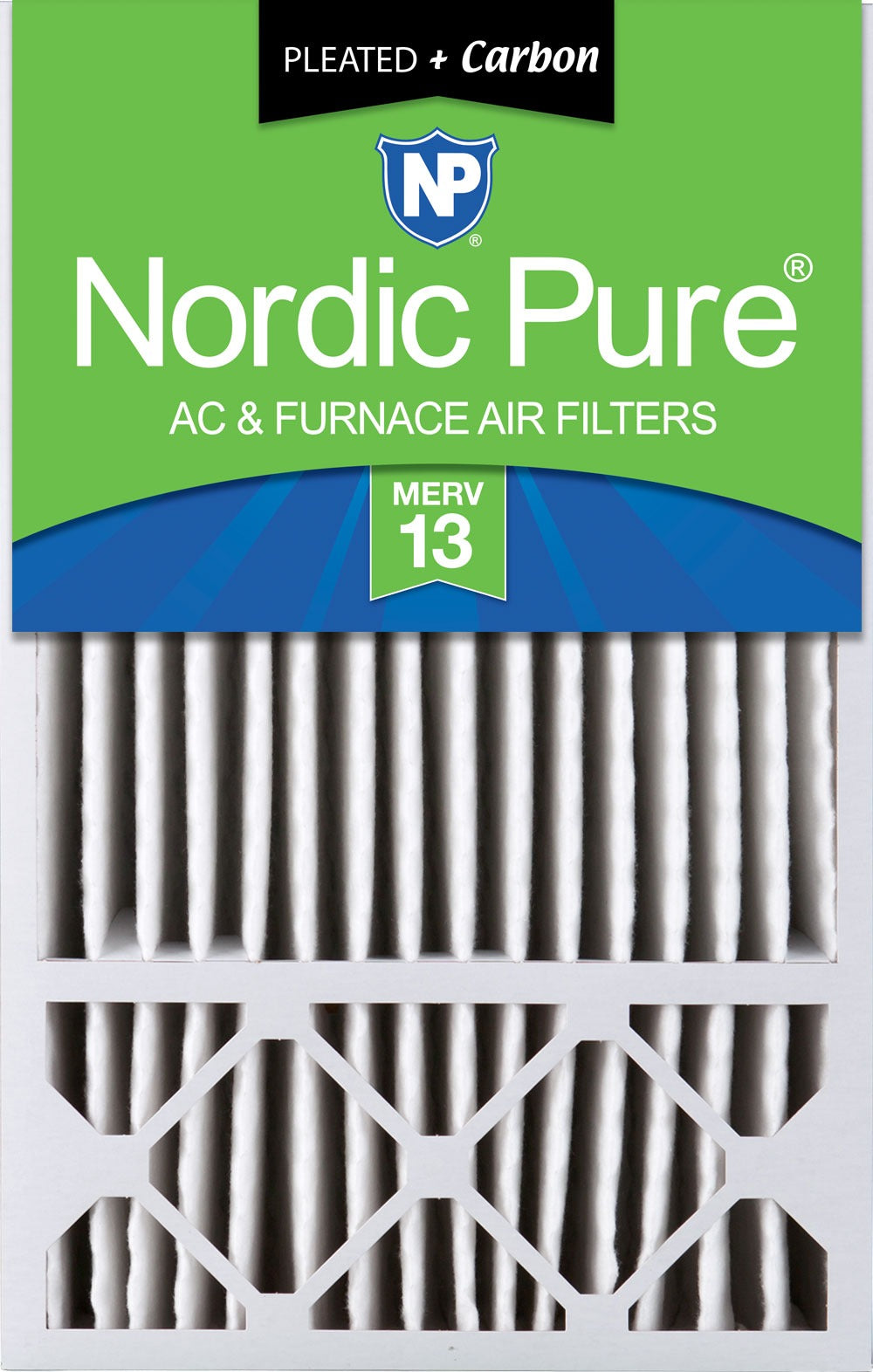 NORDIC PURE Nordic Pure 16x25x5HM13+C-1 Merv 13 Carbon Air Filter