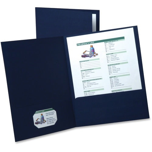 OXFORD Oxford OXF50543 Twin Pocket Portfolio Letter Size Navy 5 Pack