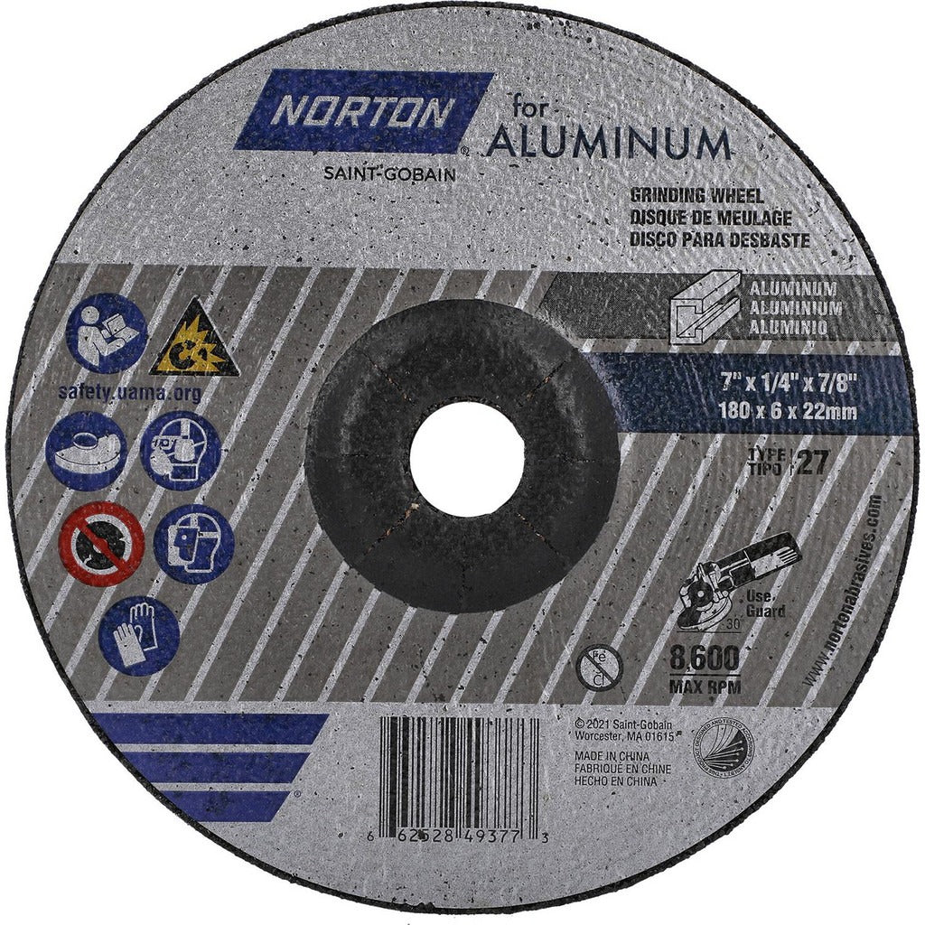 NORTON Norton 66252849377 7 Inch Grinding Wheel 20 Grit Type 27