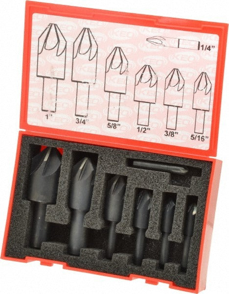KEO Keo 919-000-407 Countersink Set 7 Pc 6 Flute Hss