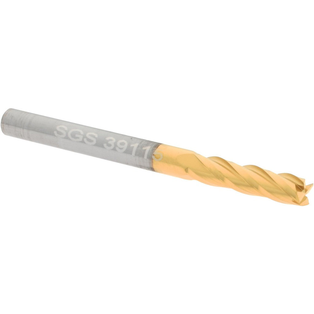 KYOCERA SGS PRECISION TOOLS Sgs 39115 Square End Mill 1/8 in 4 Flute Solid Carbide