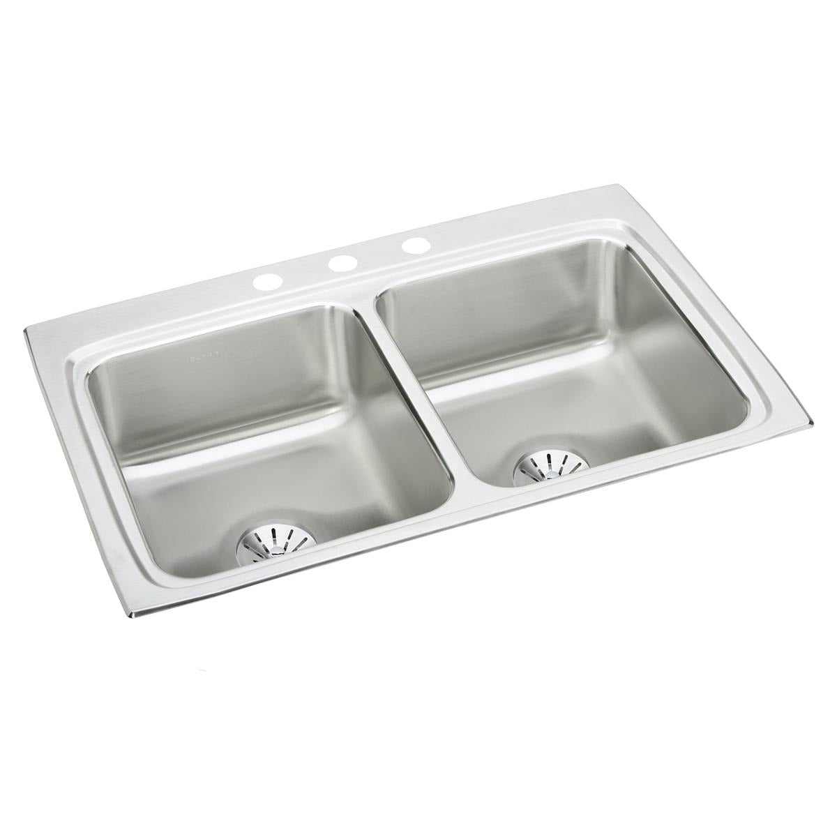 BSC PREFERRED Bsc Preferred LR3322PD3 Double Bowl Drop-in Stainless Sink