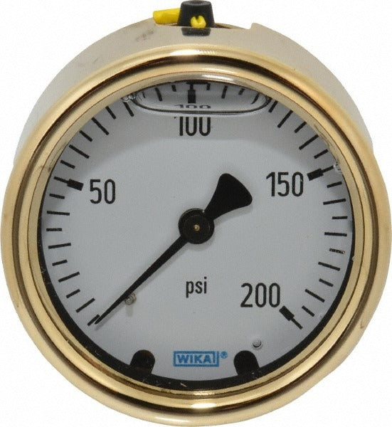 WIKA Wika 9318194 Pressure Gauge 0-200 Psi 2-1/2 in Back Mount