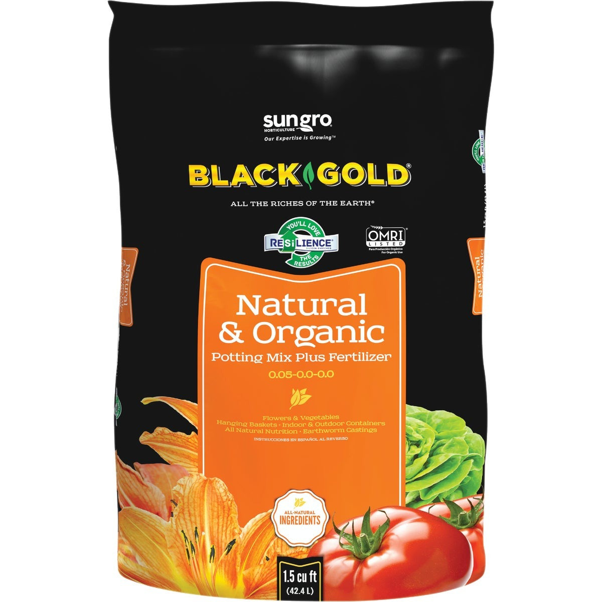 BLACK GOLD Black Gold 1402040.CFL001.5P Organic Potting Soil 1.5 Cf