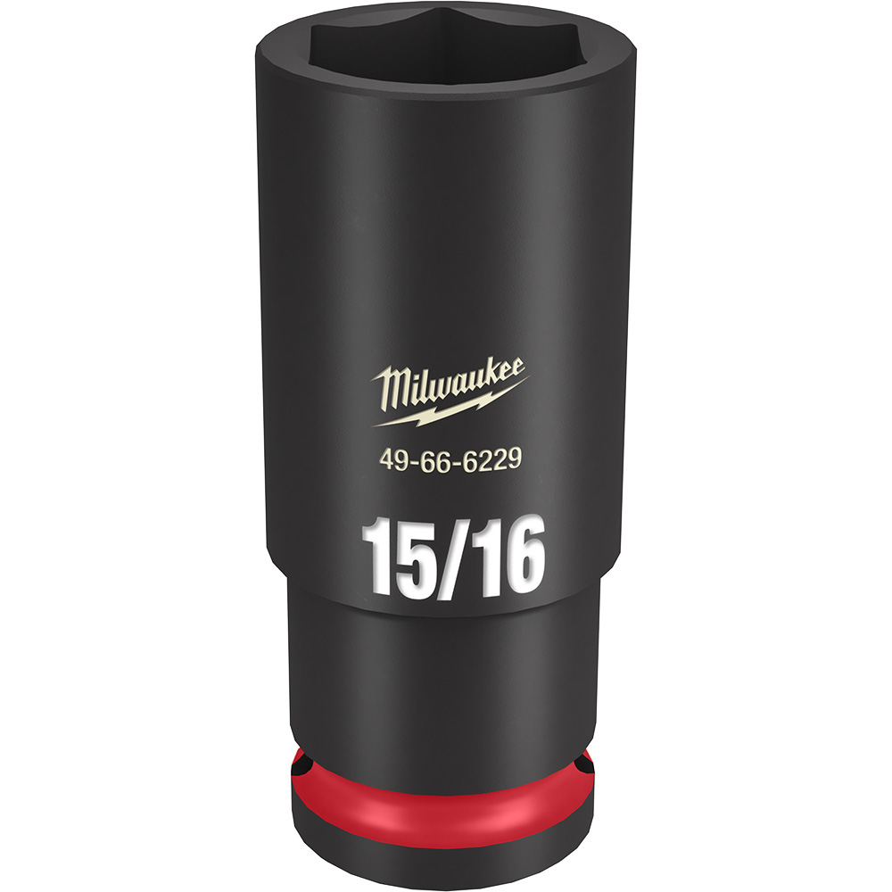 Milwaukee Tool 49-66-6229 SHOCKWAVE Impact Duty 1/2 Drive 15/16 Deep 6 Point Socket