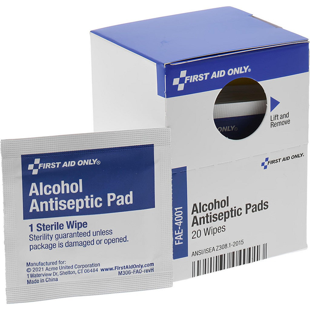 FIRST AID ONLY First Aid Only FAE-4001 Antiseptic Wipes 20 Count