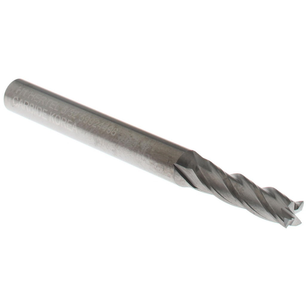 HERTEL Hertel 750917 Square End Mill 5/32 in 4 Flute Solid Carbide