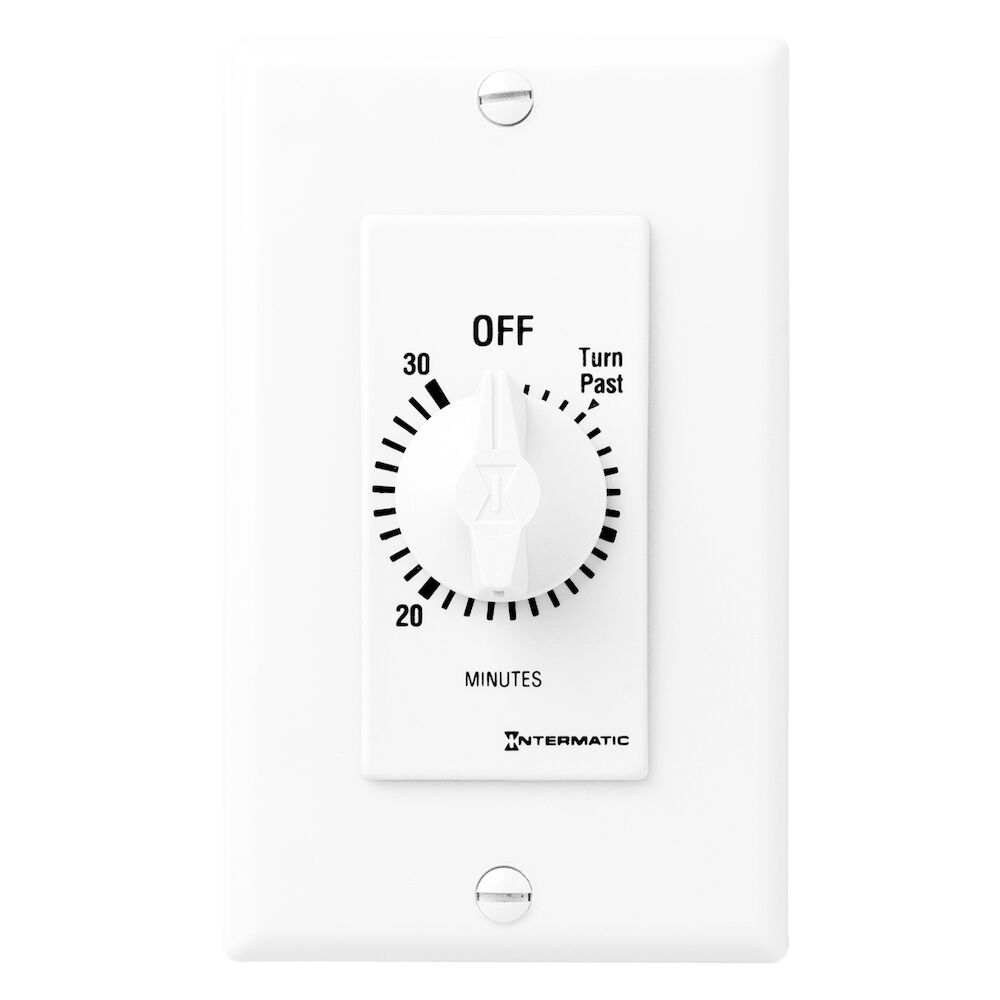 Intermatic FD30MWC Spring Wound Timer 125-277 VAC 30 Minute SPST White