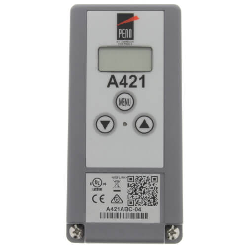 Johnson Controls A421ABC-04C Electronic Single Stage Temperature Control 120/240 VAC SPDT -40°F to 212°F