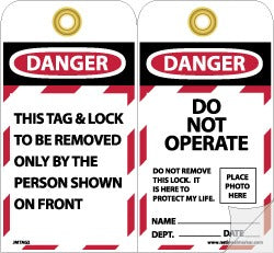 ACCUFORMNMC Accuformnmc JMTAG2 Lockout Danger Tag Vinyl 10-pack