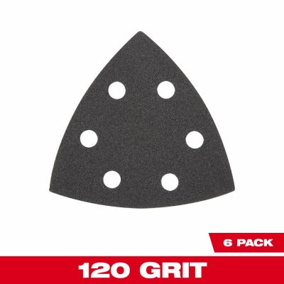 MILWAUKEE Milwaukee 49-25-2120 Triangle Sandpaper 120 Grit 6 Pack