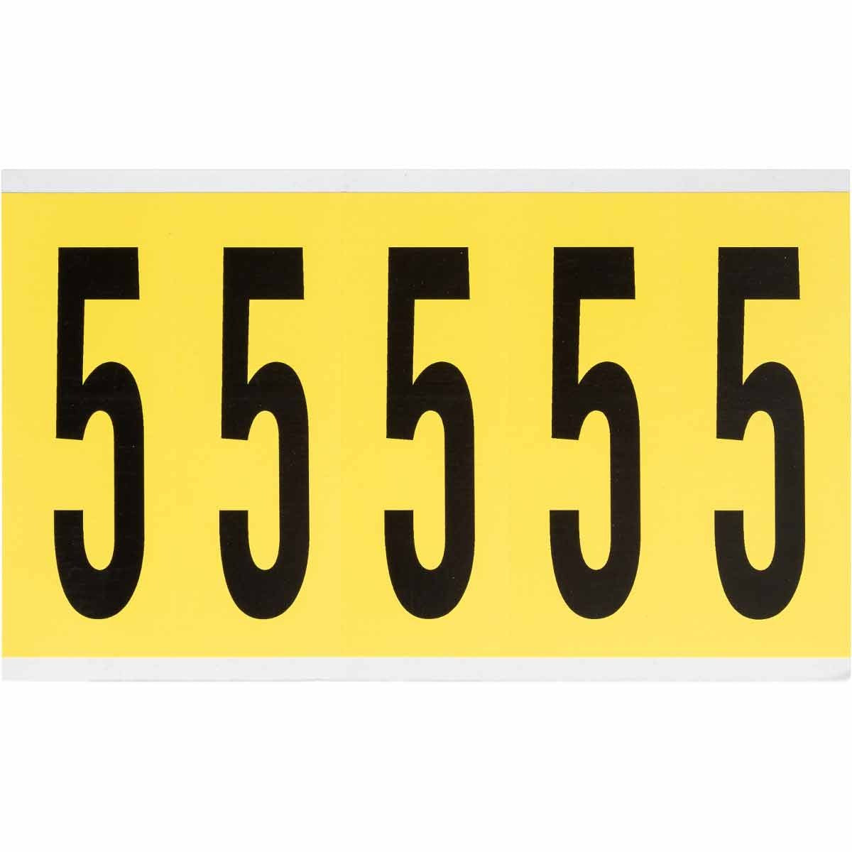 BRADY Brady 3460-5 Number Label (4 in / 5 Pack)