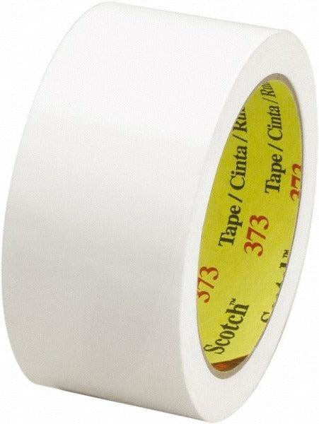 3M Scotch 7010334254 Packing Tape 2in White Rubber Adhesive