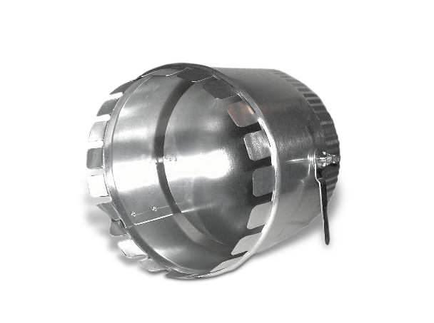 LUKJAN METAL PRODUCTS Lukjan Metal Products RX1308 8 in long ext tab collar with damper (8 in diameter)