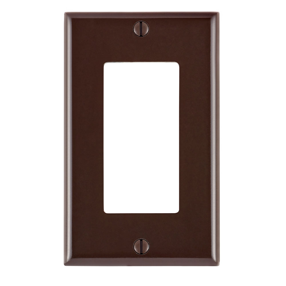 Leviton 80401 Decora Single Gang Wall Plate Brown