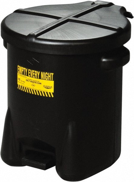 EAGLE GASKET AND PACKING Eagle 933FLBLK 6 Gallon Hdpe Waste Can Foot Lever