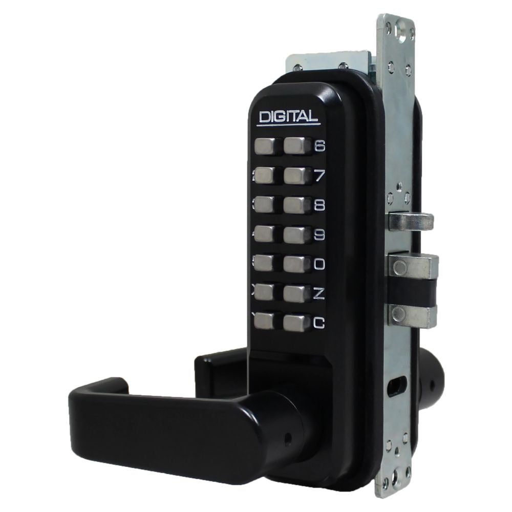 LOCKEY Lockey 2985JBMG Keyless Narrow Stile Lever Lock Jet Black Marine
