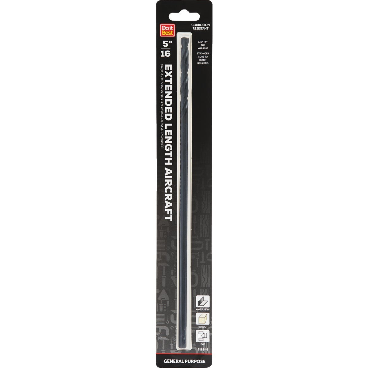 BSC PREFERRED Bsc Preferred QJDIB-BODB-047 Black Oxide Drill Bit 5/16in