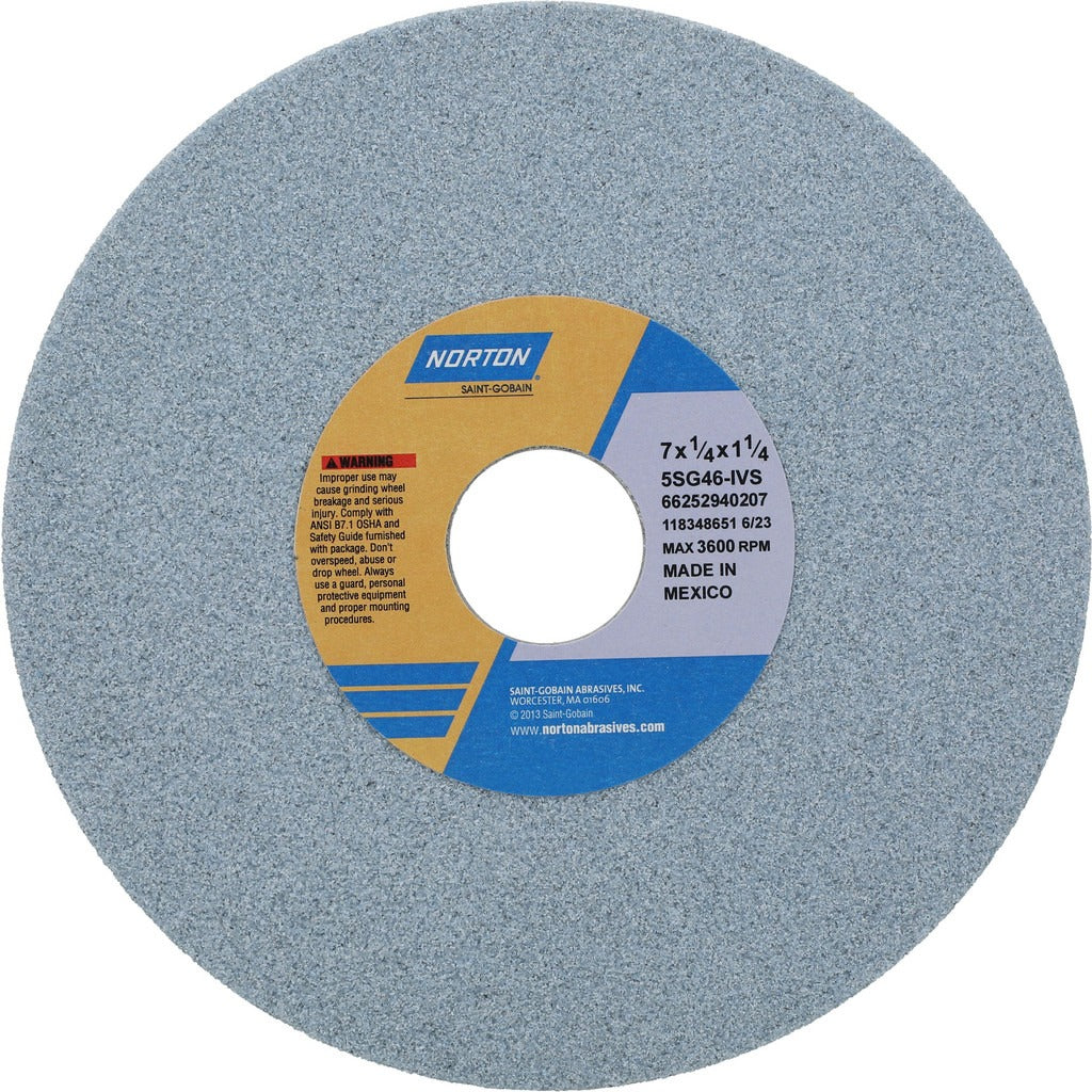 NORTON Norton 66252940207 Surface Grinding Wheel 46 Grit 7in