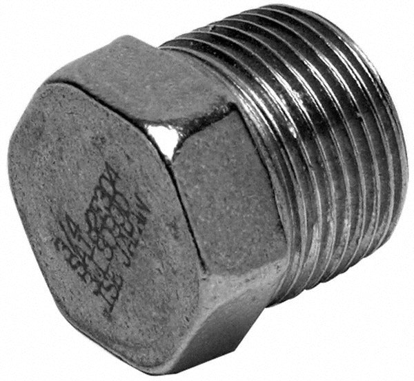 MERIT BRASS Merit Brass K417H-48 Hex Plug 3 in 304 Ss Mnpt 150 Psi