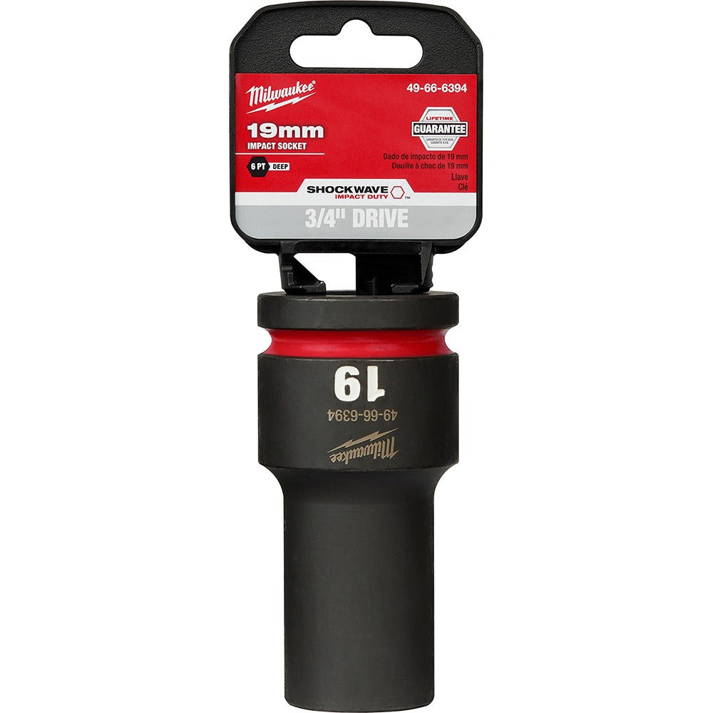 MILWAUKEE Milwaukee Tool 49-66-6394 Impact Socket 3/4 in 19mm