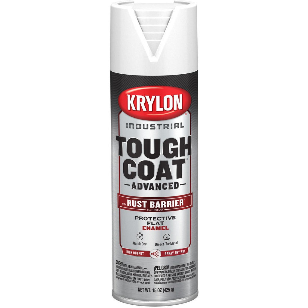 KRYLON Krylon K00909008 Rust-preventive Spray Paint Flat White 15 Oz