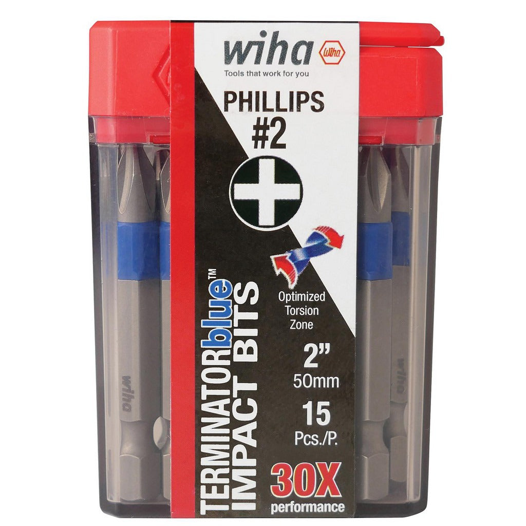 WIHA Wiha 70242 Phillips Power Screwdriver Bit Set 15 Pc