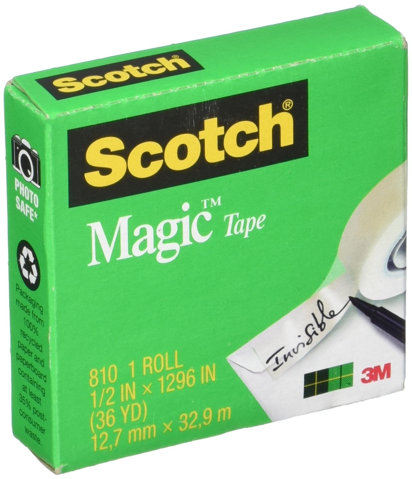 3M 3M MMM810121296 Scotch Magic Tape (1/2 in x 36 yd, 1 Roll)