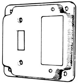 MULBERRY METAL PRODUCTS Mulberry Metal Products 11436 4 in. Steel Single Toggle Single GFCI Receptacle Cover (4 in.)