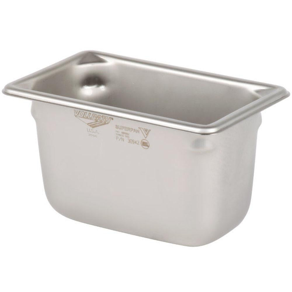 VOLLRATH Vollrath 30942 Stainless Steel Rectangular Food Pan 0.60 Qt