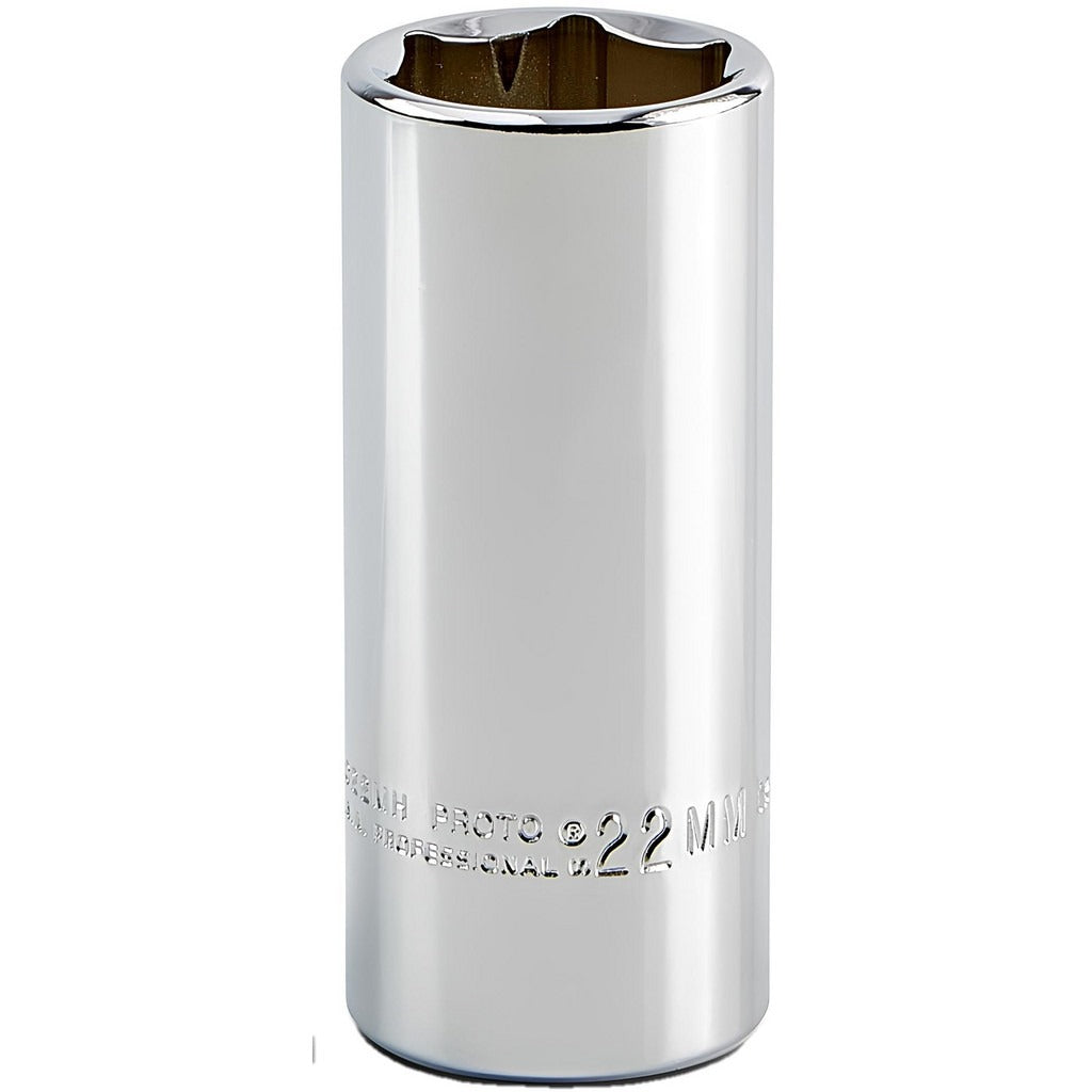PROTO Proto J5022MH Deep Hand Socket 22mm 6-pt 3/8 Drive