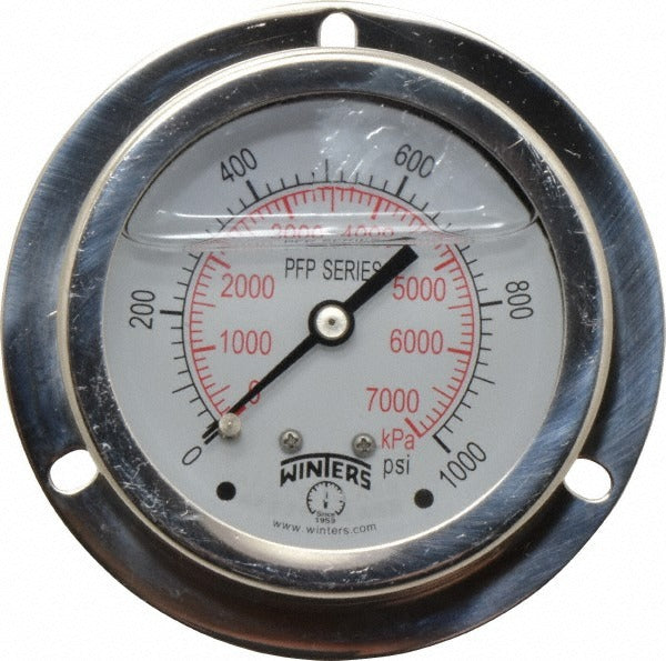 WINTERS Winters PFP929-25FF-SG. Pressure Gauge 0-1000 Psi