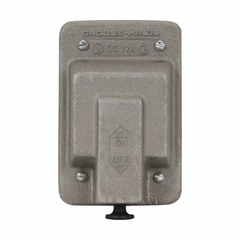 Crouse-Hinds DS128 Snap Switch Cover, 6.13 In L x 1.28 In W x 2.97 In D, Cast Aluminum