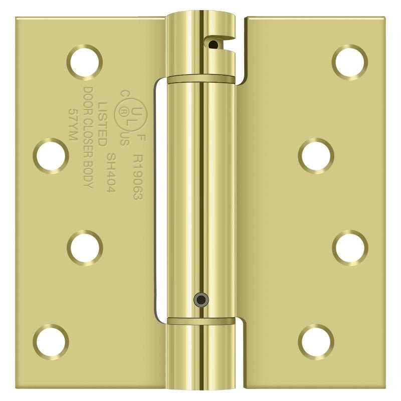 DELTANA Deltana DSH44U3 Spring Hinge 4x4 Bright Brass